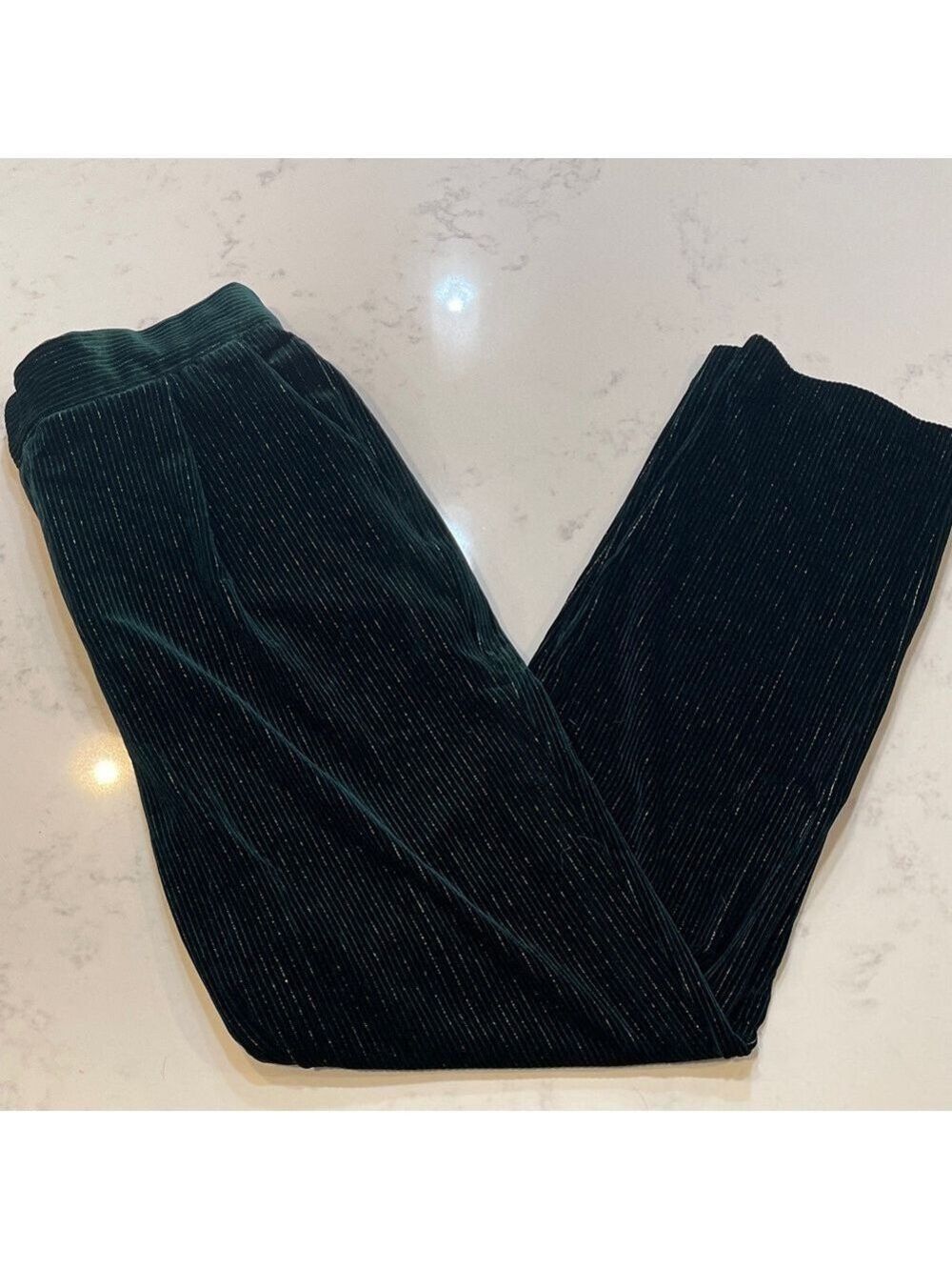 NWT See U Soon Dark Green Velvet Pants Size 6